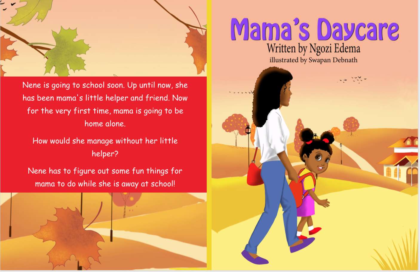 Mama's Daycare, children picture book, available on amazon.