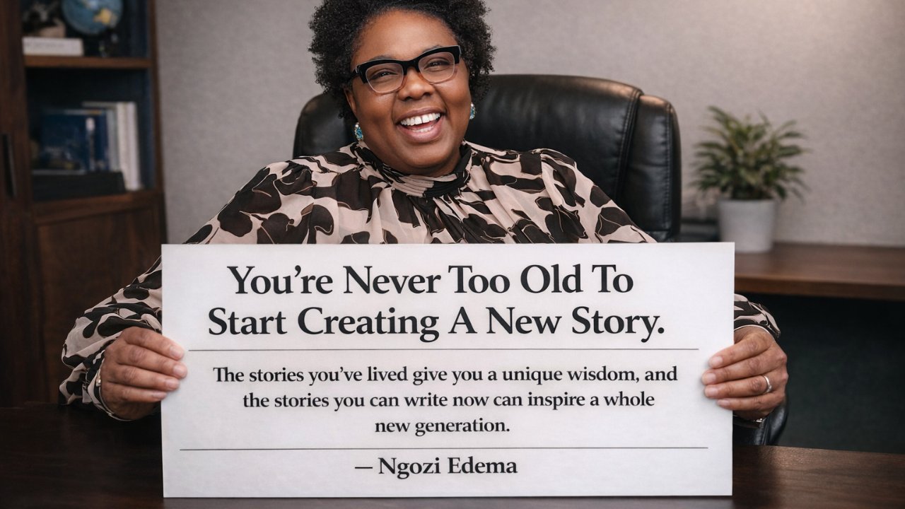 Ngoz Carrying Too old Placard