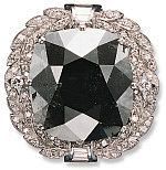 A famous loose black diamond now mouned on a necklace, the Black Orlov is said to be cursed.